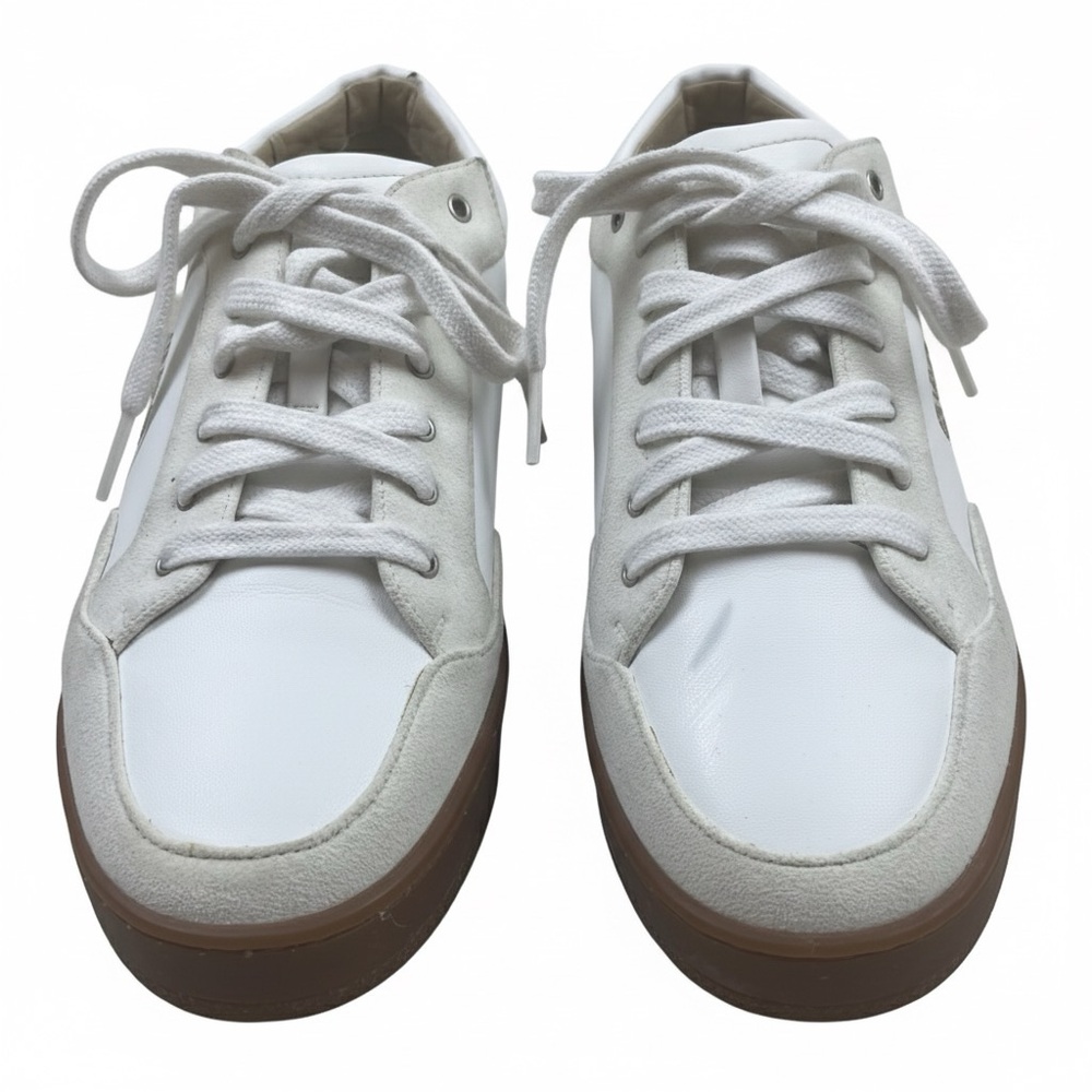 Stella McCartney White & Tan Gum Sole Sneakers Size 39 — Made in Spain - Picture 2 of 7